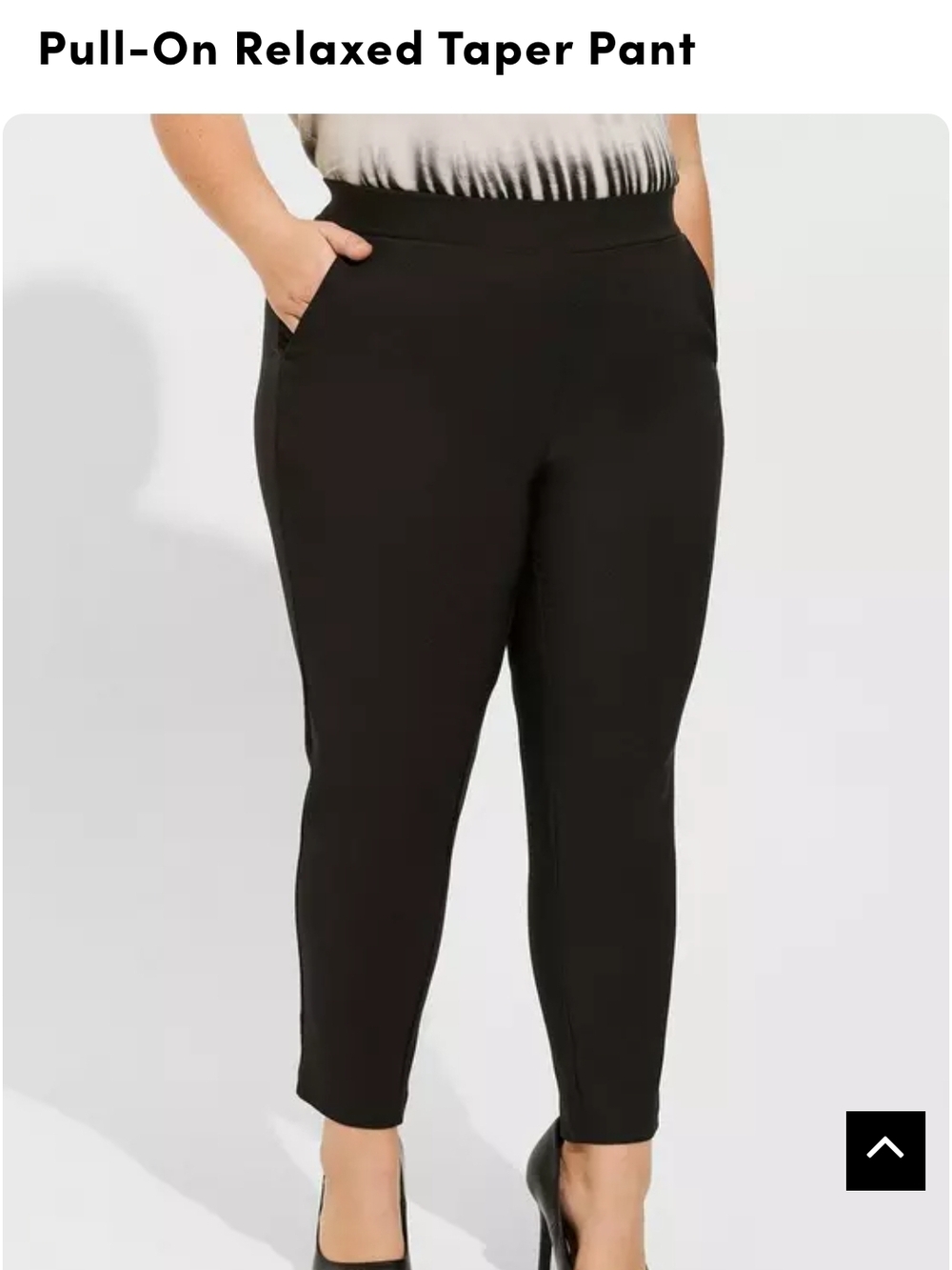 torrid Black Pull-On Tapered Ankle Pant